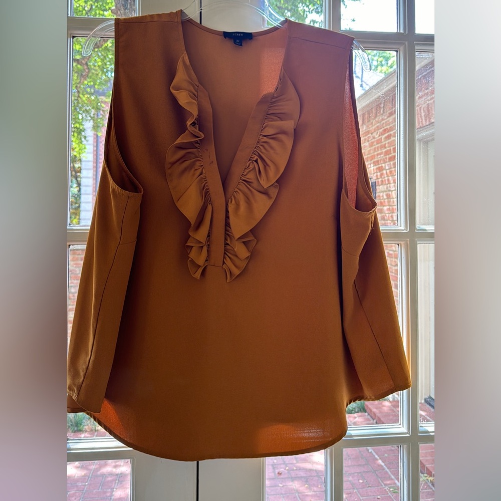 J Crew Ruffle Blouse plus size 3x